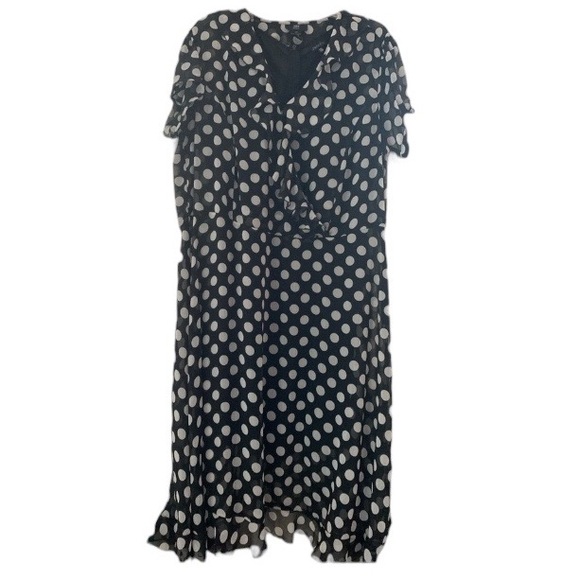 J.B.S. Dresses & Skirts - JBS Black & White Polka Dot Dress Black Zenobia Short Jumper Curvy Plus Size 20